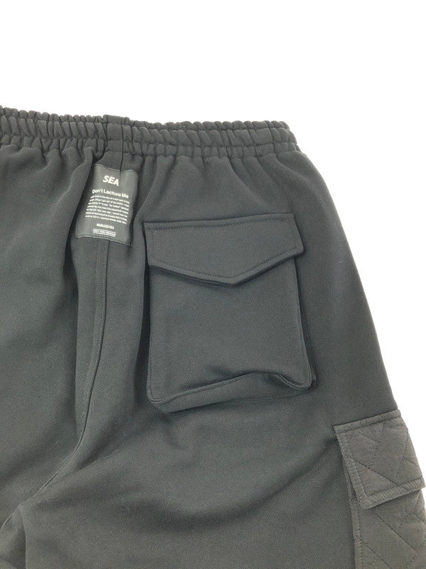 【中古美品】【メンズ】 WIND AND SEA ウィンダンシー 23SS QUILTING SWEAT CARGO PANTS WDS-O-GEN-23-Q2-PT-03 キルティング スウェット パンツ ボトムス 153-260624-rt-24-tagh サイズ：M カラー：ブラック 万代Net店