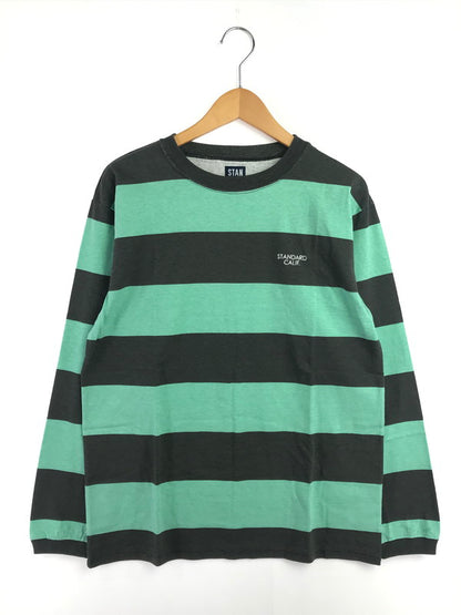 【中古品】【メンズ】 STANDARD CALIFORNIA スタンダード カルフォルニア PRINT BORDER LS プリント ボーダー ロング スリーブ Tシャツ トップス 145-260619-rt-22-tagh サイズ：M カラー：グリーン 万代Net店