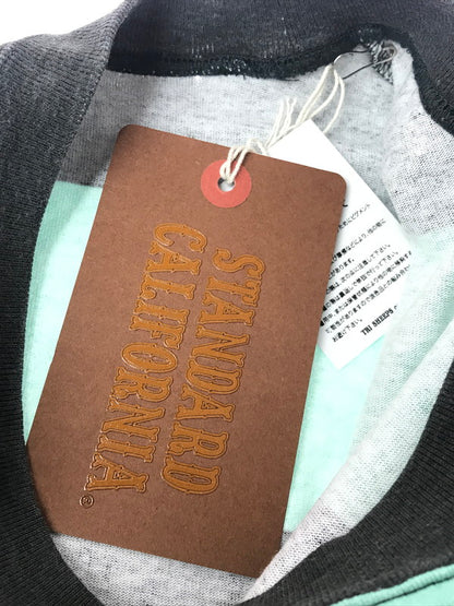 【中古品】【メンズ】 STANDARD CALIFORNIA スタンダード カルフォルニア PRINT BORDER LS プリント ボーダー ロング スリーブ Tシャツ トップス 145-260619-rt-22-tagh サイズ：M カラー：グリーン 万代Net店