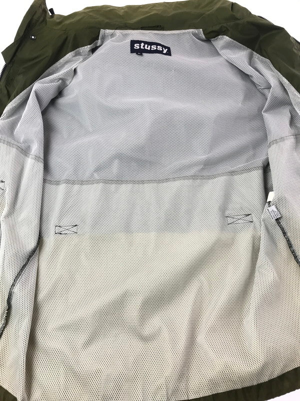 【現状渡し品】【メンズ】 OLD STUSSY オールド ステューシー 90S STOWABLE HOODED 2-TONE NYLON JACKET ツートン カラー ナイロン ジャケット ライトアウター 142-260619-rt-28-tagh サイズ：L カラー：ブラック/オリーブ 万代Net店