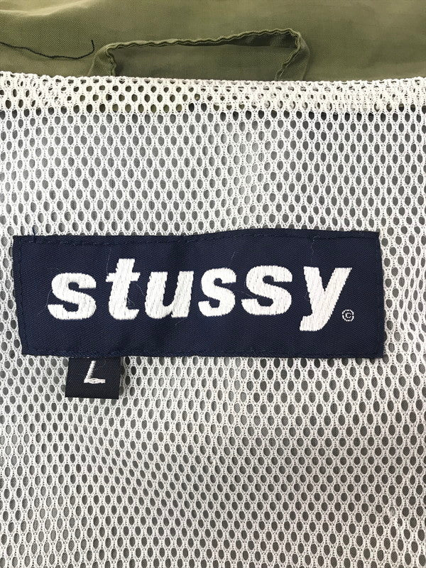 【現状渡し品】【メンズ】 OLD STUSSY オールド ステューシー 90S STOWABLE HOODED 2-TONE NYLON JACKET ツートン カラー ナイロン ジャケット ライトアウター 142-260619-rt-28-tagh サイズ：L カラー：ブラック/オリーブ 万代Net店
