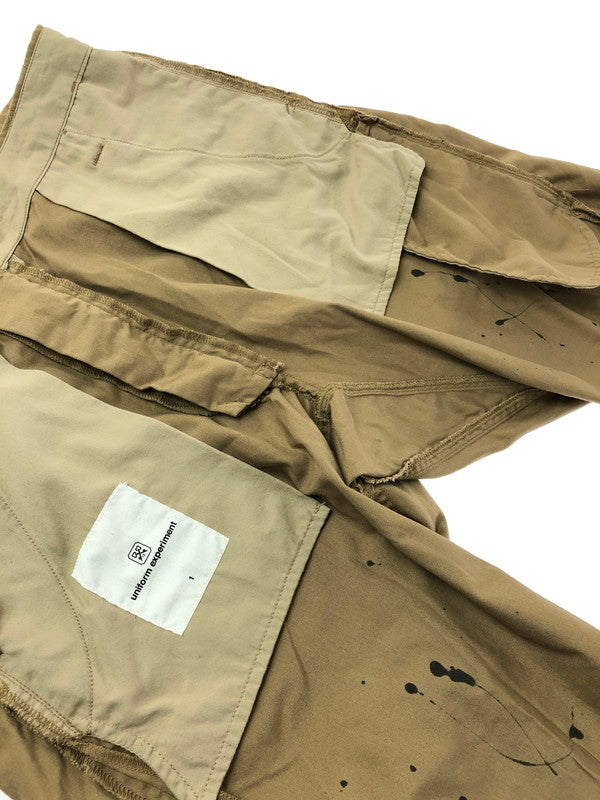 【中古品】【メンズ】 UNIFORM EXPERIMENT ユニフォームエクスペリメント 20SS DRIPPING SHORTS UE-200039 ドリッピング ショートパンツ ボトムス 153-260624-rt-22-tagh サイズ：1 カラー：ブラウン 万代Net店