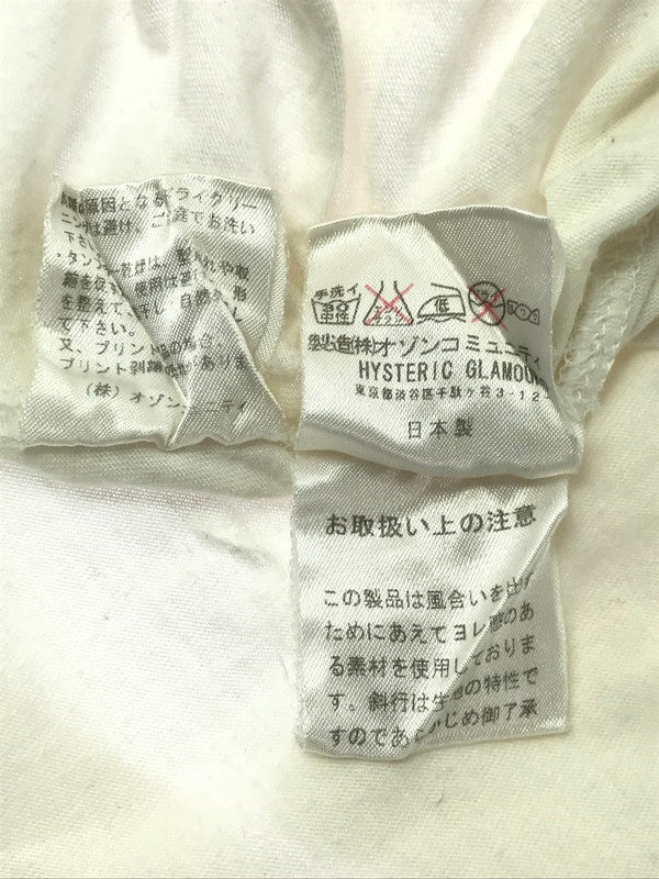 【中古品】【メンズ】 HYSTERIC GLAMOUR ヒステリック グラマー KURT COBAIN PICK ME T-SHIRT 4CT-4643 カート コバーン ピック ミー Tシャツ 140-260619-rt-11-tagh サイズ：L カラー：ホワイト 万代Net店
