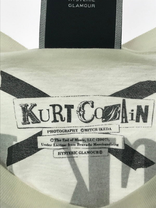 【中古品】【メンズ】 HYSTERIC GLAMOUR ヒステリック グラマー KURT COBAIN PICK ME T-SHIRT 4CT-4643 カート コバーン ピック ミー Tシャツ 140-260619-rt-11-tagh サイズ：L カラー：ホワイト 万代Net店