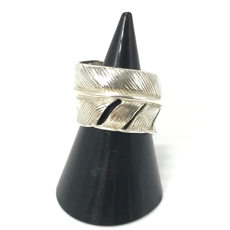 【中古品】【メンズ】 SV925 FEATHER RING フェザー リング 指輪 アクセサリー 191-260624-na-03-tagh カラー：シルバー/ゴールド 万代Net店
