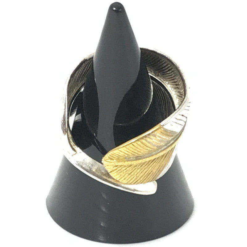 【中古品】【メンズ】 SV925 FEATHER RING フェザー リング 指輪 アクセサリー 191-260624-na-03-tagh カラー：シルバー/ゴールド 万代Net店