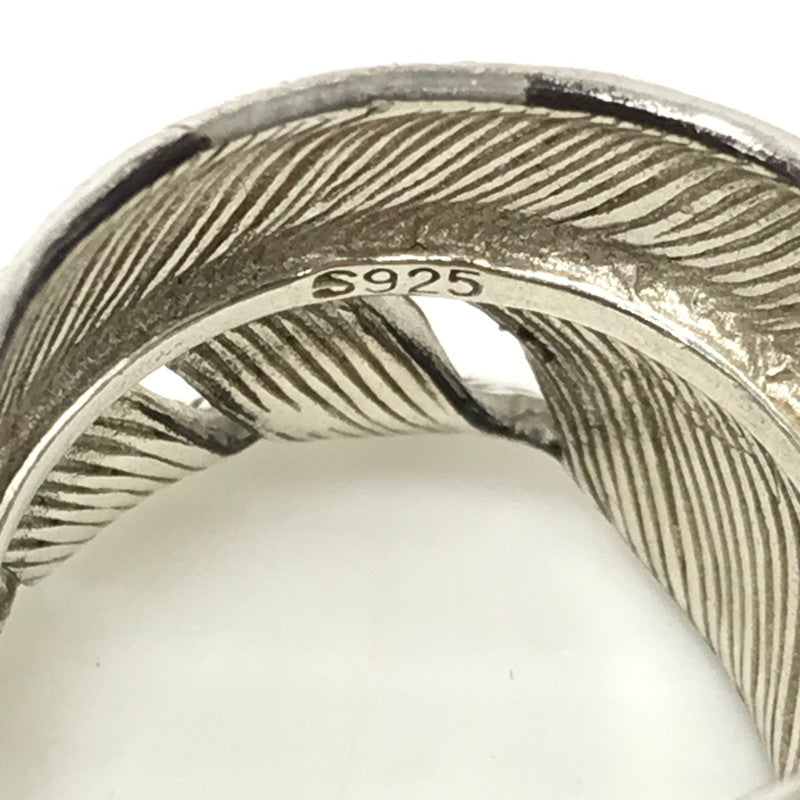 【中古品】【メンズ】 SV925 FEATHER RING フェザー リング 指輪 アクセサリー 191-260624-na-03-tagh カラー：シルバー/ゴールド 万代Net店