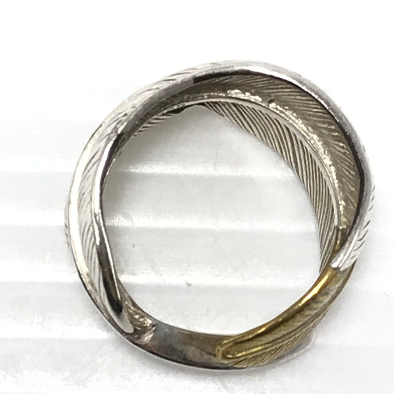【中古品】【メンズ】 SV925 FEATHER RING フェザー リング 指輪 アクセサリー 191-260624-na-03-tagh カラー：シルバー/ゴールド 万代Net店