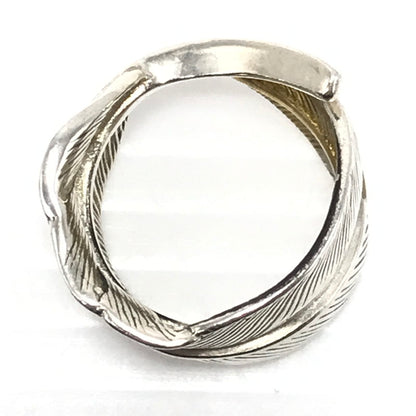 【中古品】【メンズ】 SV925 FEATHER RING フェザー リング 指輪 アクセサリー 191-260624-na-03-tagh カラー：シルバー/ゴールド 万代Net店