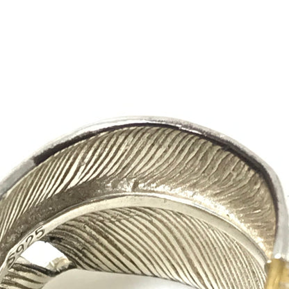 【中古品】【メンズ】 SV925 FEATHER RING フェザー リング 指輪 アクセサリー 191-260624-na-03-tagh カラー：シルバー/ゴールド 万代Net店
