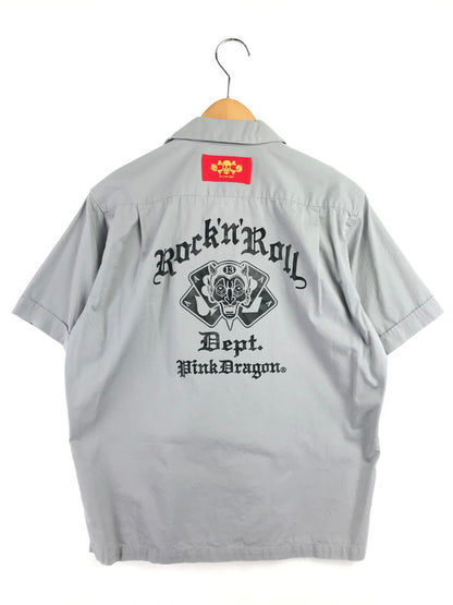 【中古品】【メンズ】 CREAM SODA クリーム ソーダ HEAVEN UNDER GROUND ROCK'N'ROLL S S WORK SHIRT ヘブン・アンダー・グラウンド ロックンロール ワークシャツ 142-260619-rt-17-tagh サイズ：M カラー：グレー 万代Net店
