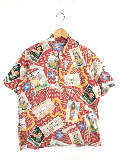 【中古品】【メンズ】 REYN SPOONER レイン スプーナー 90's PULLOVER ALOHA SHIRT プルオーバー アロハ シャツ トップス 146-260619-rt-18-tagh サイズ：M カラー：レッド 万代Net店