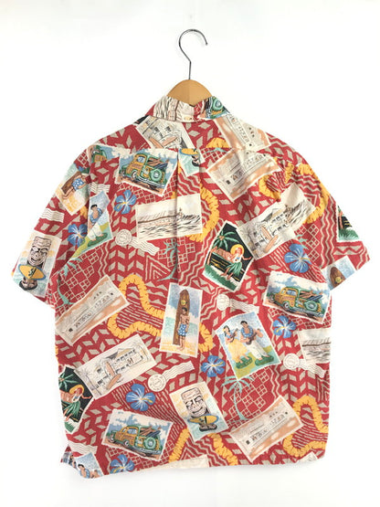 【中古品】【メンズ】 REYN SPOONER レイン スプーナー 90's PULLOVER ALOHA SHIRT プルオーバー アロハ シャツ トップス 146-260619-rt-18-tagh サイズ：M カラー：レッド 万代Net店