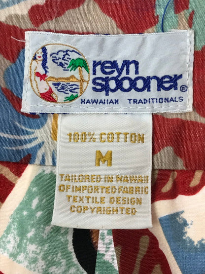 【中古品】【メンズ】 REYN SPOONER レイン スプーナー 90's PULLOVER ALOHA SHIRT プルオーバー アロハ シャツ トップス 146-260619-rt-18-tagh サイズ：M カラー：レッド 万代Net店