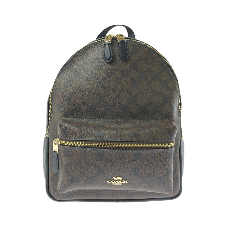 【中古品】【レディース】 COACH コーチ SIGNATURE BAG D1921-F32200 シグネイチャー バッグ デイバッグ リュック カバン 180-260717-rt-29-tagh カラー：ブラウン/ブラック 万代Net店