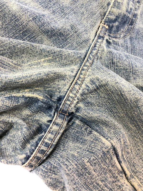 【中古品】【メンズ】 PELLEPELLE ペレペレ 00's WIDE DENIM PANTS 2000年代 ワイド デニム パンツ 香港製 ジーンズ ボトムス 157-260624-rt-08-tagh サイズ：W44 カラー：インディゴ 万代Net店