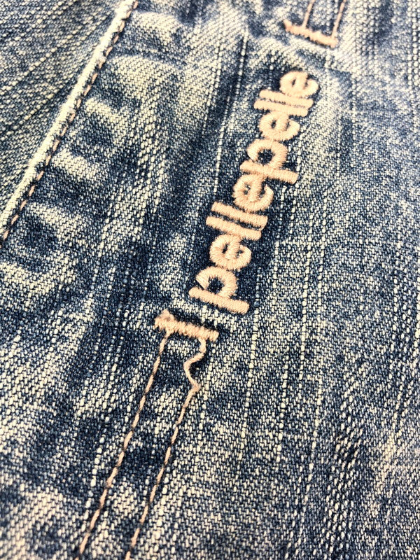 【中古品】【メンズ】 PELLEPELLE ペレペレ 00's WIDE DENIM PANTS 2000年代 ワイド デニム パンツ 香港製 ジーンズ ボトムス 157-260624-rt-08-tagh サイズ：W44 カラー：インディゴ 万代Net店
