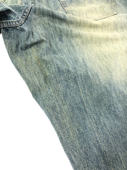 【中古品】【メンズ】 PELLEPELLE ペレペレ 00's WIDE DENIM PANTS 2000年代 ワイド デニム パンツ 香港製 ジーンズ ボトムス 157-260624-rt-08-tagh サイズ：W44 カラー：インディゴ 万代Net店