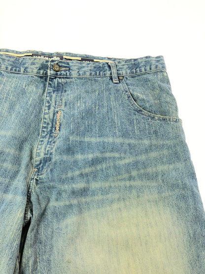【中古品】【メンズ】 PELLEPELLE ペレペレ 00's WIDE DENIM PANTS 2000年代 ワイド デニム パンツ 香港製 ジーンズ ボトムス 157-260624-rt-08-tagh サイズ：W44 カラー：インディゴ 万代Net店