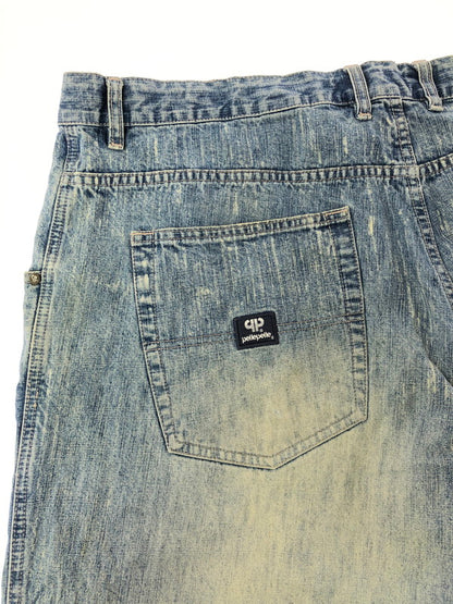 【中古品】【メンズ】 PELLEPELLE ペレペレ 00's WIDE DENIM PANTS 2000年代 ワイド デニム パンツ 香港製 ジーンズ ボトムス 157-260624-rt-08-tagh サイズ：W44 カラー：インディゴ 万代Net店