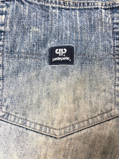 【中古品】【メンズ】 PELLEPELLE ペレペレ 00's WIDE DENIM PANTS 2000年代 ワイド デニム パンツ 香港製 ジーンズ ボトムス 157-260624-rt-08-tagh サイズ：W44 カラー：インディゴ 万代Net店
