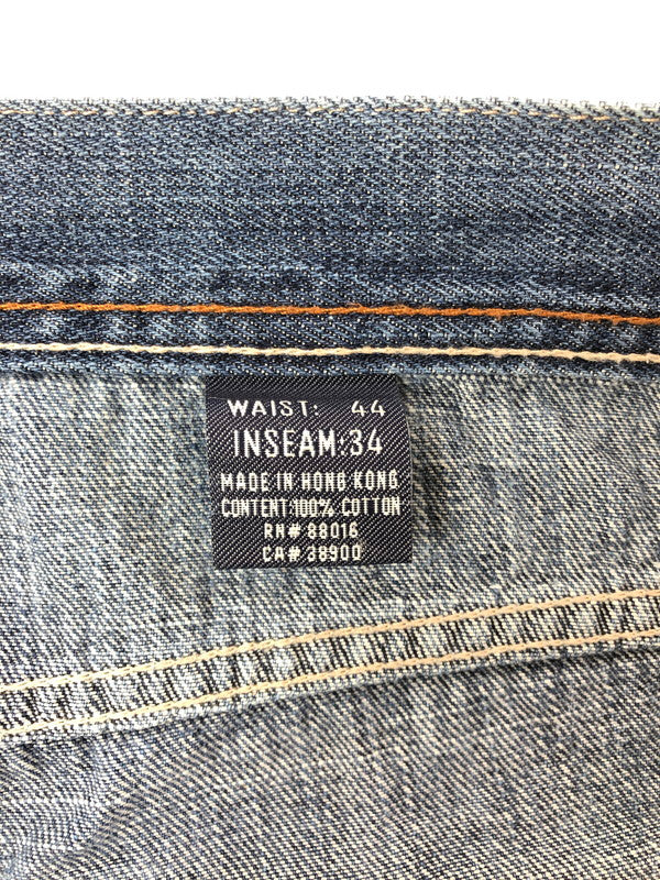 【中古品】【メンズ】 PELLEPELLE ペレペレ 00's WIDE DENIM PANTS 2000年代 ワイド デニム パンツ 香港製 ジーンズ ボトムス 157-260624-rt-06-tagh サイズ：W44 カラー：インディゴ 万代Net店