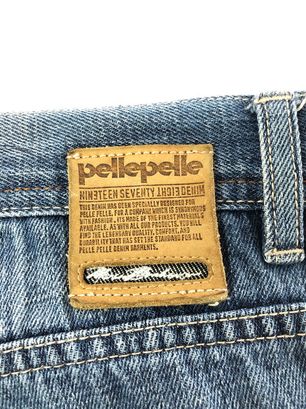 【中古品】【メンズ】 PELLEPELLE ペレペレ 00's WIDE DENIM PANTS 2000年代 ワイド デニム パンツ 香港製 ジーンズ ボトムス 157-260624-rt-06-tagh サイズ：W44 カラー：インディゴ 万代Net店