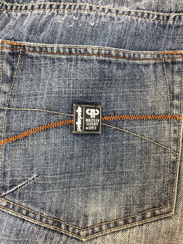 【中古品】【メンズ】 PELLEPELLE ペレペレ 00's WIDE DENIM PANTS 2000年代 ワイド デニム パンツ 香港製 ジーンズ ボトムス 157-260624-rt-06-tagh サイズ：W44 カラー：インディゴ 万代Net店