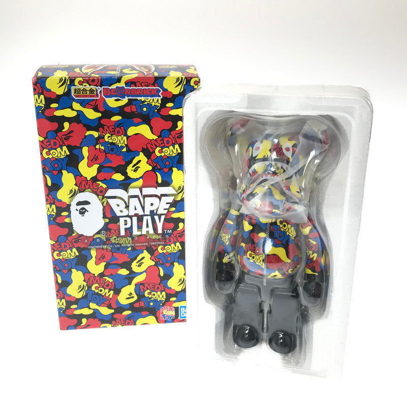 【中古美品】【メンズ】 A BATHING APE アベイシングエイプ BE@RBRICK 超合金 MEDICOM TOY CAMO SHARK ベアブリック メディコム トイ カモシャーク フィギュア 208-260613-na-04-tagh 万代Net店