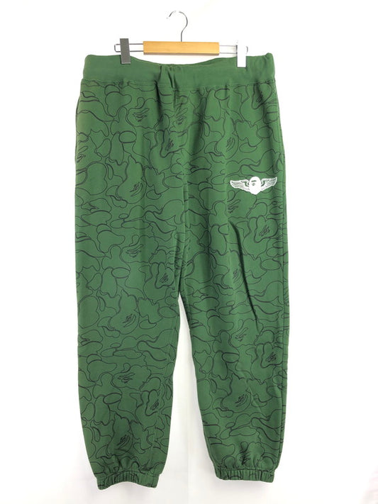 【中古品】【メンズ】 A BATHING APE ア ベイシング エイプ MILITARY SWEAT PANTS 001GDJ201001H ミリタリー スウェット パンツ ボトムス 153-260621-rt-14-tagh サイズ：2XL カラー：グリーン 万代Net店