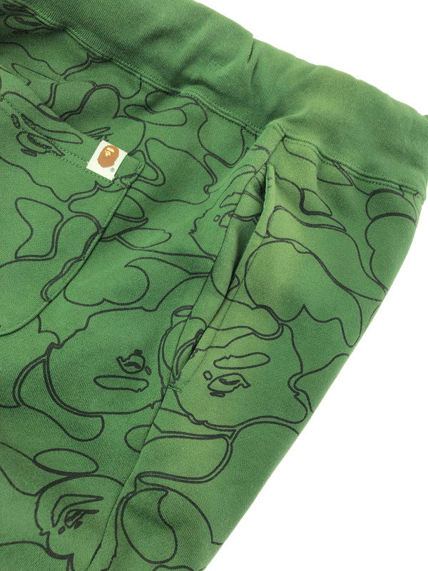 【中古品】【メンズ】 A BATHING APE ア ベイシング エイプ MILITARY SWEAT PANTS 001GDJ201001H ミリタリー スウェット パンツ ボトムス 153-260621-rt-14-tagh サイズ：2XL カラー：グリーン 万代Net店