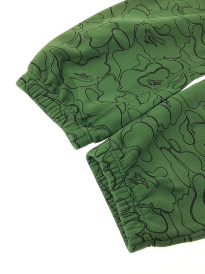 【中古品】【メンズ】 A BATHING APE ア ベイシング エイプ MILITARY SWEAT PANTS 001GDJ201001H ミリタリー スウェット パンツ ボトムス 153-260621-rt-14-tagh サイズ：2XL カラー：グリーン 万代Net店