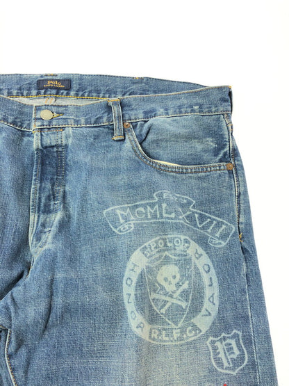 【中古品】【メンズ】 POLO RALPH LAUREN ポロ・ラルフ ローレン THE SULLIVAN SLIM PAINT DENIM PANTS 710757450001 サリバン スリム ペイント デニムパンツ 158-260624-rt-04-tagh サイズ：40×32 カラー：インディゴ 万代Net店