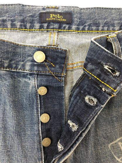 【中古品】【メンズ】 POLO RALPH LAUREN ポロ・ラルフ ローレン THE SULLIVAN SLIM PAINT DENIM PANTS 710757450001 サリバン スリム ペイント デニムパンツ 158-260624-rt-04-tagh サイズ：40×32 カラー：インディゴ 万代Net店