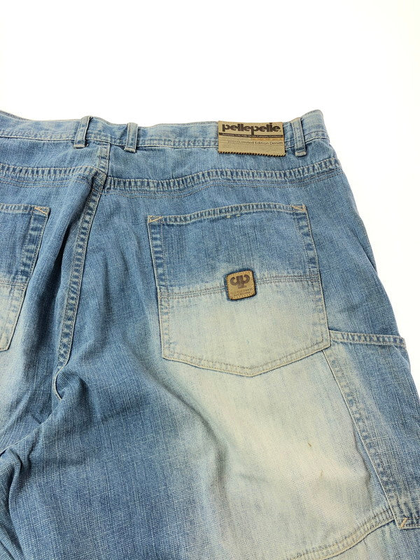 【中古品】【メンズ】 PELLEPELLE ペレペレ LIMITED EDITION DENIM PAINTER DENIM PANTS リミテッド エディション デニム ペインター デニム パンツ 157-260624-rt-07-tagh サイズ：46 カラー：インディゴ 万代Net店