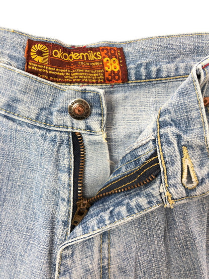 【中古品】【メンズ】 AKADEMIKS アカデミクス PATCHWORKS DENIM SHORTS パッチワーク デニム ショートパンツ ボトムス 157-260624-rt-01-tagh サイズ：38 カラー：インディゴ 万代Net店