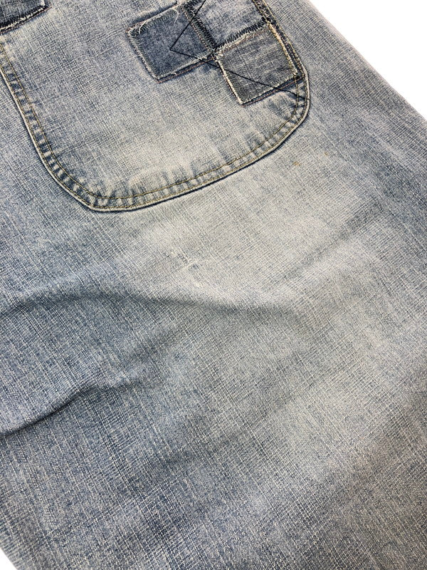 【中古品】【メンズ】 AKADEMIKS アカデミクス PATCHWORKS DENIM SHORTS パッチワーク デニム ショートパンツ ボトムス 157-260624-rt-01-tagh サイズ：38 カラー：インディゴ 万代Net店