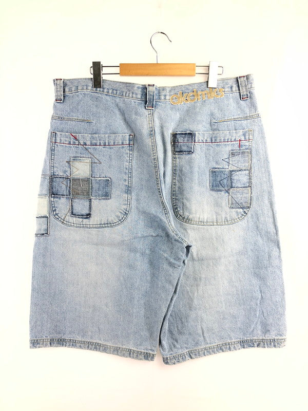 【中古品】【メンズ】 AKADEMIKS アカデミクス PATCHWORKS DENIM SHORTS パッチワーク デニム ショートパンツ ボトムス 157-260624-rt-01-tagh サイズ：38 カラー：インディゴ 万代Net店