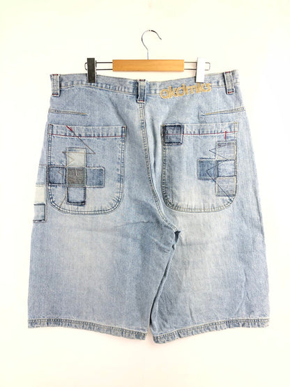 【中古品】【メンズ】 AKADEMIKS アカデミクス PATCHWORKS DENIM SHORTS パッチワーク デニム ショートパンツ ボトムス 157-260624-rt-01-tagh サイズ：38 カラー：インディゴ 万代Net店