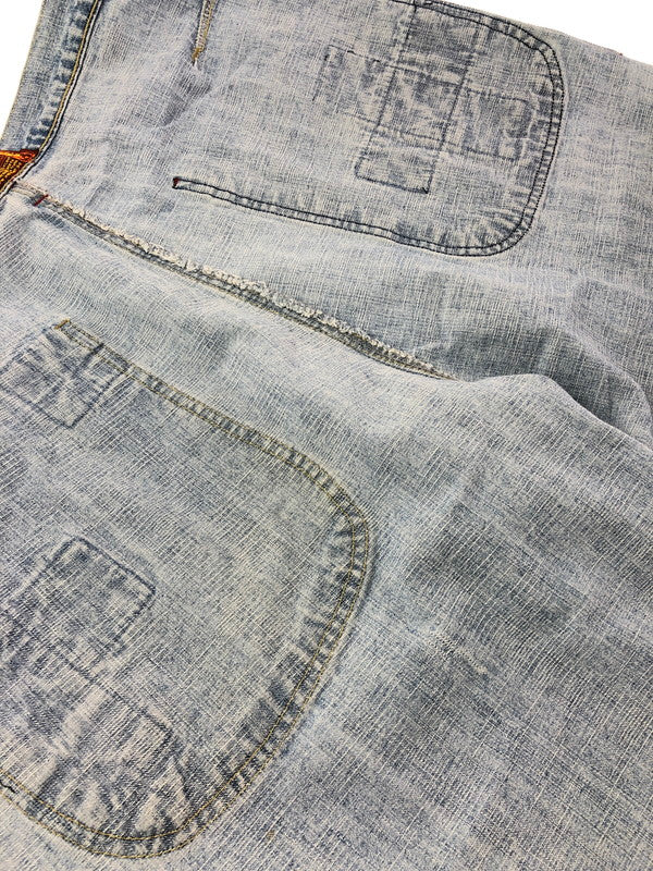 【中古品】【メンズ】 AKADEMIKS アカデミクス PATCHWORKS DENIM SHORTS パッチワーク デニム ショートパンツ ボトムス 157-260624-rt-01-tagh サイズ：38 カラー：インディゴ 万代Net店