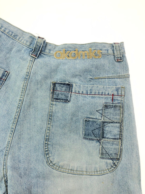 【中古品】【メンズ】 AKADEMIKS アカデミクス PATCHWORKS DENIM SHORTS パッチワーク デニム ショートパンツ ボトムス 157-260624-rt-01-tagh サイズ：38 カラー：インディゴ 万代Net店