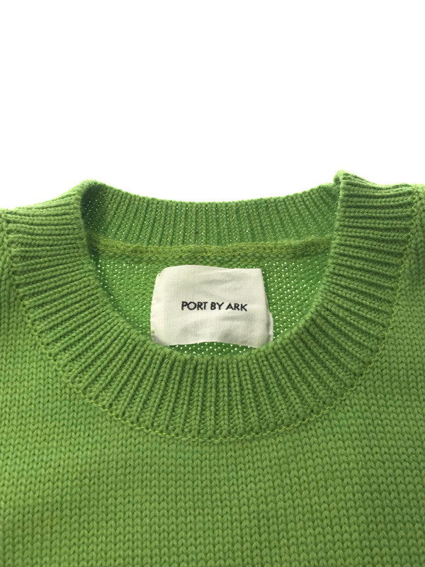【中古美品】【メンズ】 PORT BY ARK ポートバイアーク CREW NECK KNIT PO14-K002 クルーネック ニット 140-260630-na-10-tagh サイズ：F カラー：グリーン 万代Net店