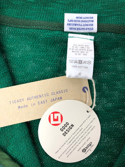 【中古美品】【メンズ】 TIEASY ティージー HALF ZIP KNIT TE002ZP ハーフ ジップ ニット トップス 140-260619-rt-08-tagh サイズ：4 カラー：グリーン 万代Net店