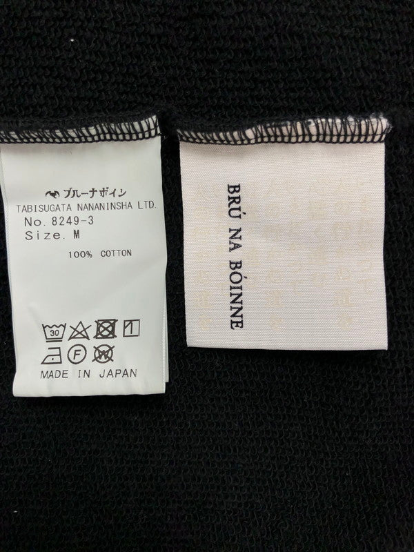 【中古品】【メンズ】 BRU NA BOINNE ブルー ナ ボイン SNAP CARDIGAN 8249-3 スナップ カーディガン トップス 140-260619-rt-09-tagh サイズ：M カラー：ブラック 万代Net店