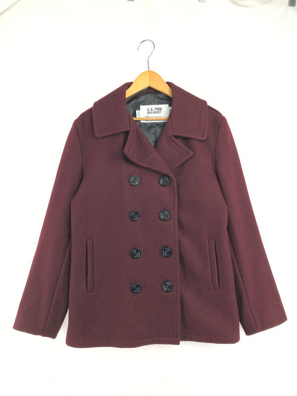 【中古品】【メンズ】 SCHOTT BROS ショット USA製 P COAT 7118 ピーコート アウター 145-260622-na-23-tagh サイズ：38 カラー：ボルドー 万代Net店