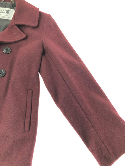 【中古品】【メンズ】 SCHOTT BROS ショット USA製 P COAT 7118 ピーコート アウター 145-260622-na-23-tagh サイズ：38 カラー：ボルドー 万代Net店