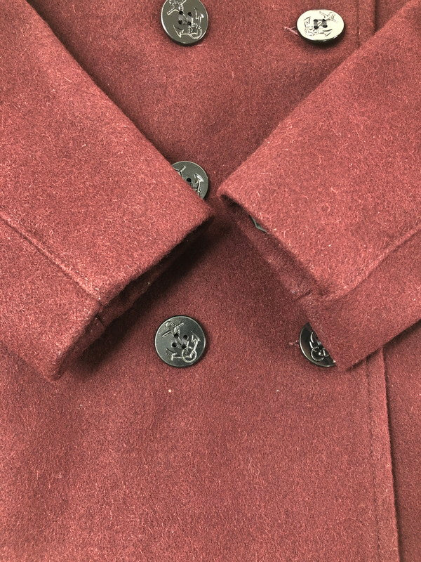 【中古品】【メンズ】 SCHOTT BROS ショット USA製 P COAT 7118 ピーコート アウター 145-260622-na-23-tagh サイズ：38 カラー：ボルドー 万代Net店