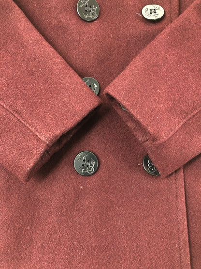【中古品】【メンズ】 SCHOTT BROS ショット USA製 P COAT 7118 ピーコート アウター 145-260622-na-23-tagh サイズ：38 カラー：ボルドー 万代Net店