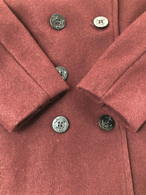 【中古品】【メンズ】 SCHOTT BROS ショット USA製 P COAT 7118 ピーコート アウター 145-260622-na-23-tagh サイズ：38 カラー：ボルドー 万代Net店