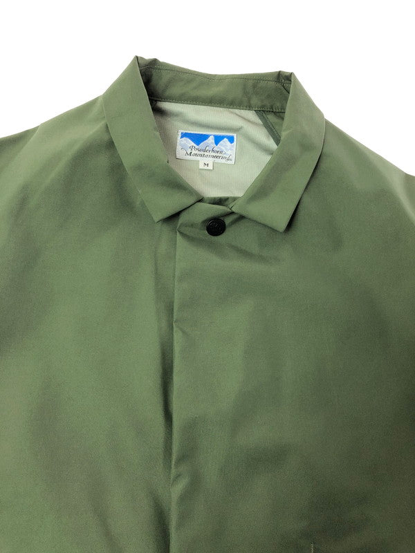 【中古品】【メンズ】 POWDERHORN MOUNTAINEERING パウダーホーン マウンテニアリング NYLON LONG COAT ナイロン ロングコート アウター 144-260622-na-24-tagh サイズ：M カラー：カーキ 万代Net店